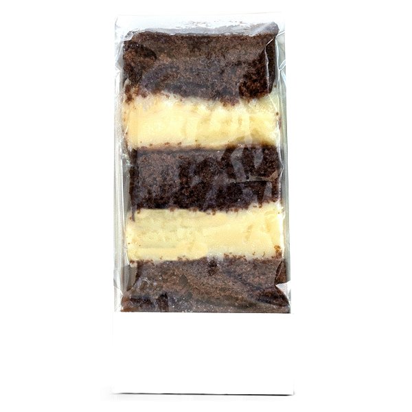 Embalagem Meia Slice Cake com Celofane | Branca Lisa - (05 unidades)