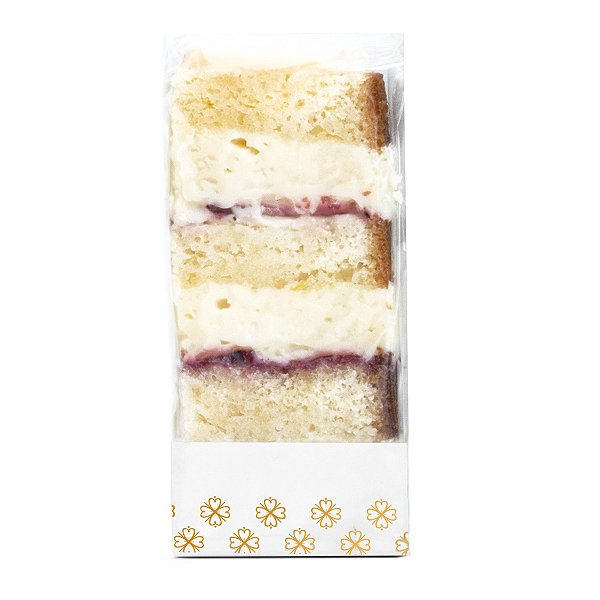 Embalagem Meia Slice Cake com Celofane | Branca Fiori - (05 unidades)