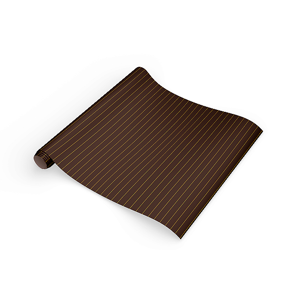 Papel Seda 'Marrom Linha' - Elegante e Delicado - 4,5x6,5cm - Pacote com 5 Unidades