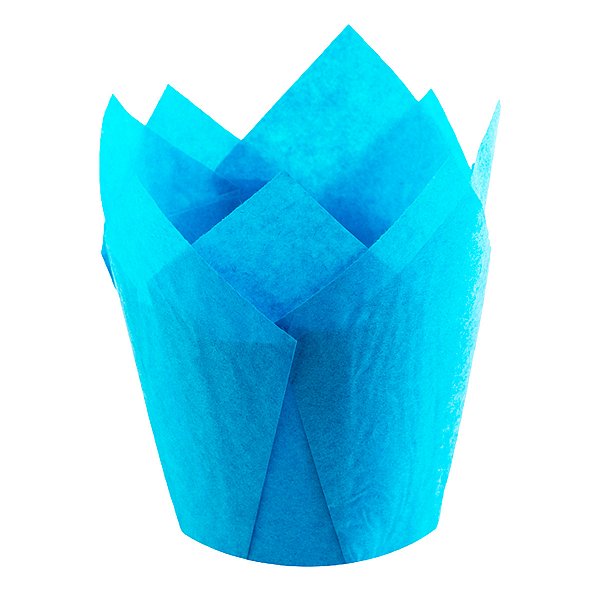 Formas Papel Tulipas Cupcakes/muffin C/25 Unidade Azul