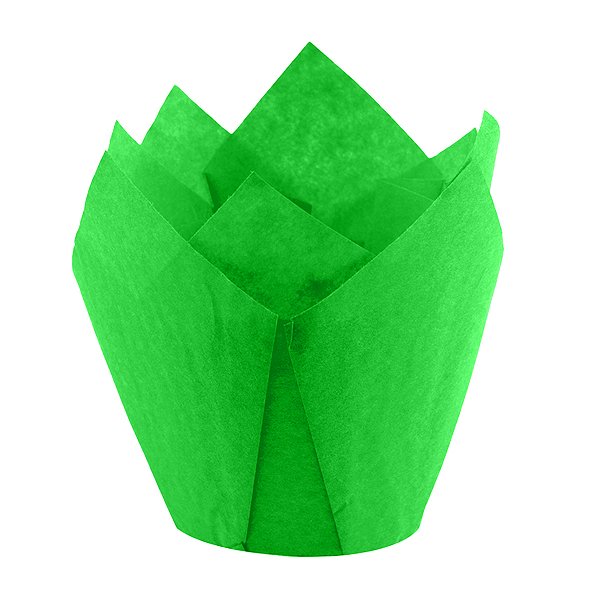 Formas Papel Tulipas Cupcakes/muffin C/25 Unidade Cor Verde