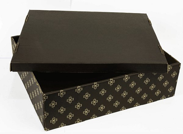 Caixa para Bolo 35x35x12 Sulformas | Marrom Fiori N° 4 - (01 unidade)