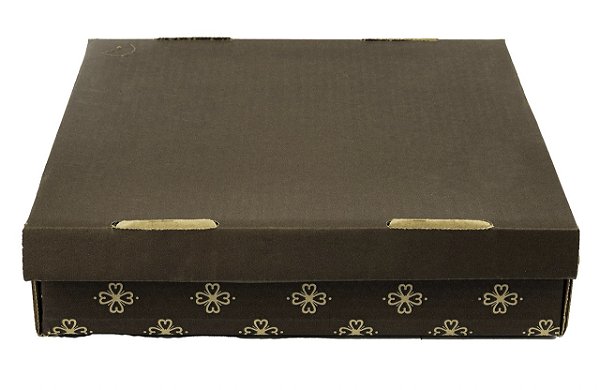 Caixa para Bolo 30x30x7 Sulformas | Marrom Fiori N° 1  - (01 unidade)