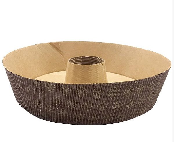 Forma Forneável | Torta Suíça 800g 200x55 | Papel Kraft Decorado - (01 unidade)