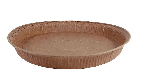 10 Embalagem Forneável Pie Torta 22x2,5 Marrom