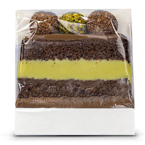 Embalagem Branca Slice Cake Para fatia De Bolo C Plástico 05 Und.