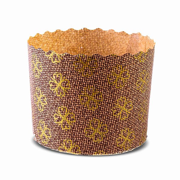 12 Formas Panetone Forneáveis 100g Fiori Papel Italiano 70x60mm