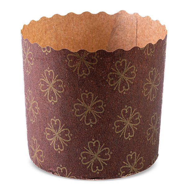 Forma Forneavel Para Panetone 100g | Marrom 70x60mm - (12 unidades)