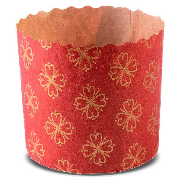 Forma Forneavel Para Panetone 500g | Vermelho 134x95mm - (12 unidades)