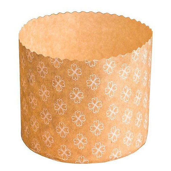Forma Forneavel Para Panetone 1kg | Kraft Decorado 170x130 - (12 unidades)
