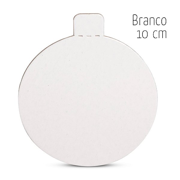 10 Bases Laminadas Redondo Porta Doces Cake Boards 10cm Branco