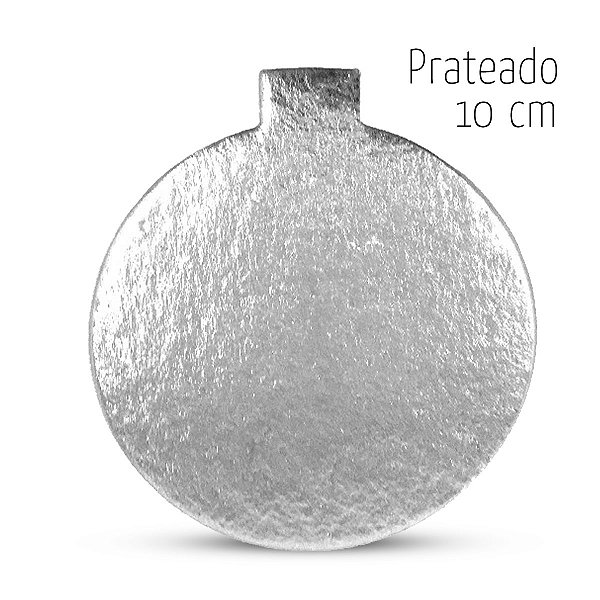 10 Bases Laminadas Redondo Porta Doces Cake Boards 10cm Prateado