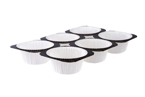 Bandeja muffin - Tam. 50x40 mm - Branca - 24 muffins por bandeja