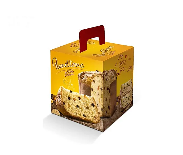 05 und Embalagem para Panetone - 500 g. - Tam. 13,9x13,9x16 cm. - Frutas