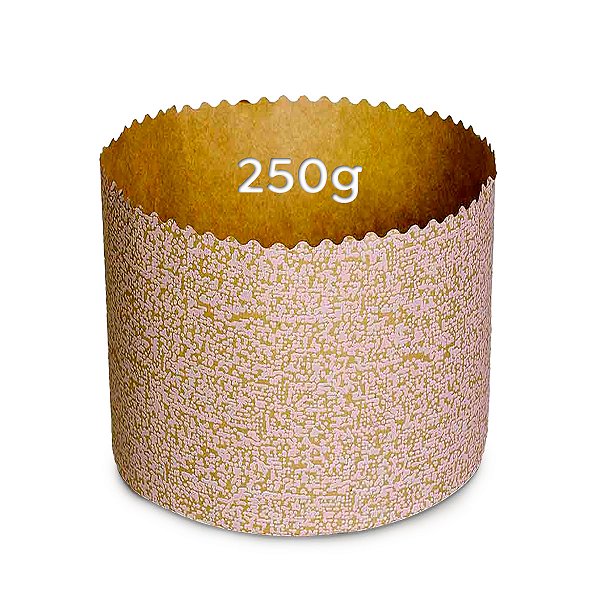 Forma Forneavel Para Panetone 250g | Kraft Chapisco 90x90 - (12 unidades)