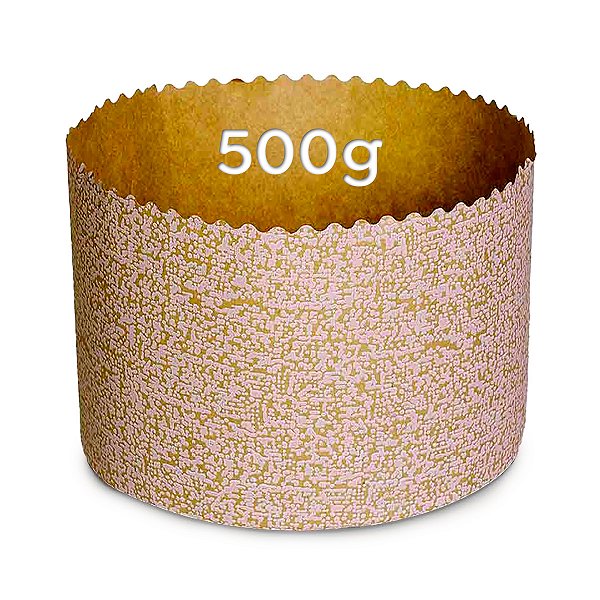 Forma Forneavel Para Panetone 500g | Kraft Chapisco 134x95mm - (12 unidades)