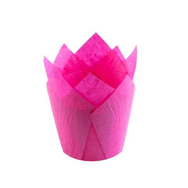 Formas Papel Tulipas Cupcakes/muffin C/25 Fucsia