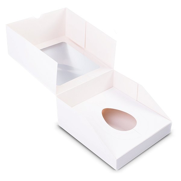 05 und. Caixa Ovo de Colher - 2 em 1 - 350g/ 500g - 203x185x90 mm - Branco