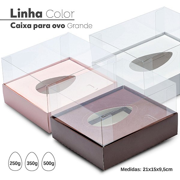 05 Caixa de Ovo de Colher 3 em 1  250g/350g/500g Chocolate 210x150x95mm PS3