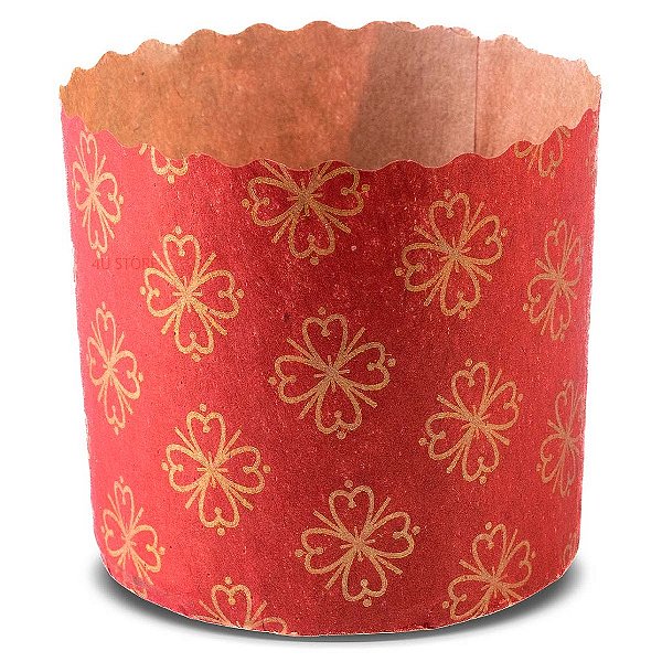 Forma Forneavel Para Panetone 100g | Vermelho 70x60mm - (10 unidades)