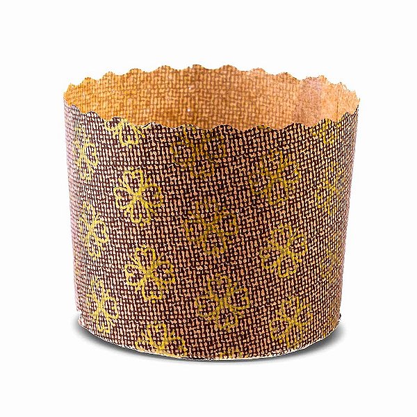 Forma Forneavel Para Panetone 500g | Fiori Papel Italiano 134x95mm - (10 unidades)