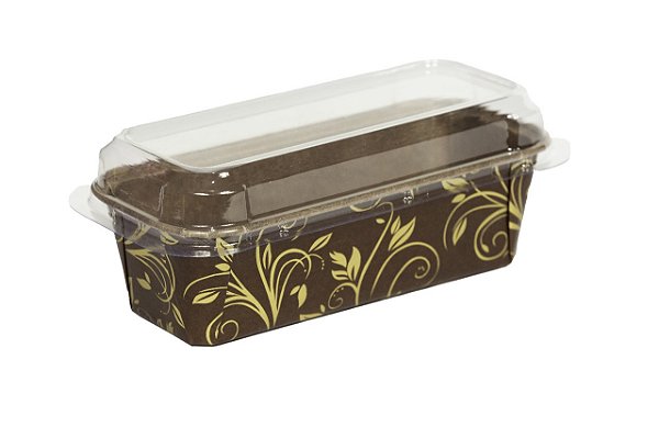 Forma Forneável Plumpy com Tampa G | Marrom 199X73X63mm - (05 unidades)