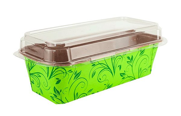 Forma Forneável Plumpy G com Tampa | Verde 199X73X63mm - (05 unidades)