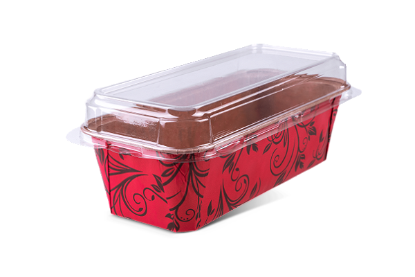 Forma Forneável Plumpy G com Tampa | Vermelho 199X73X63mm - (05 unidades)