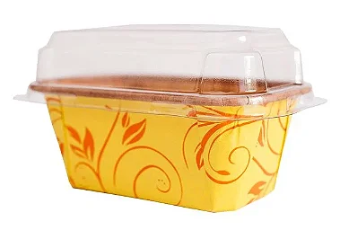 Forma Forneável Plumpy P com Tampa | Amarela 80x40x40mm - (05 unidades)