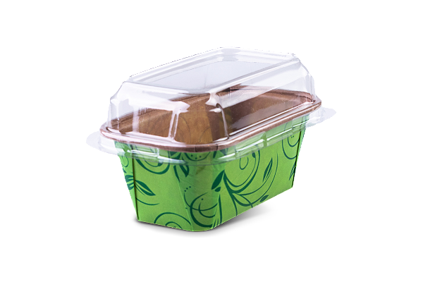 Forma Forneável Plumpy P com Tampa | Verde 80x40x40mm - (05 unidades)