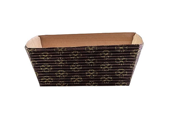 Forma de Bolo Inglês sem Abas Forneável 100g | Decorado 10x6x5cm - (05 unidades)
