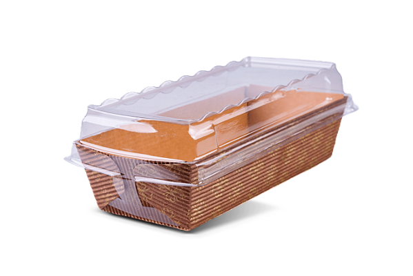 Forma de Bolo Inglês sem Abas Forneavel 250g | Decorado com Tampa 164x64x45 - (05 unidades)