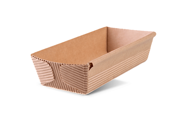 Forma de Bolo Inglês com Abas Forneável 250g | Kraft 16,4x6,4x4,3 cm - (05 unidades)