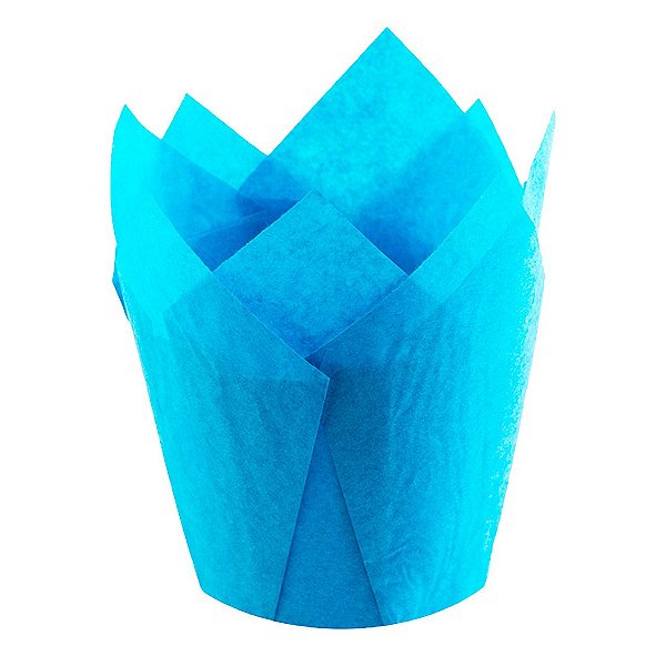 Forma Tulipa para Cupcake | Azul - (10 unidades)