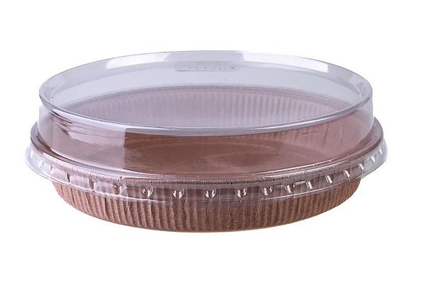 Embalagens Forneável Pie com Tampa | Marrom 18x3cm - (05 unidades)