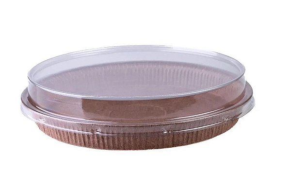 Embalagens Forneável Pie com Tampa | Marrom 22x2,5cm - (05 unidades)