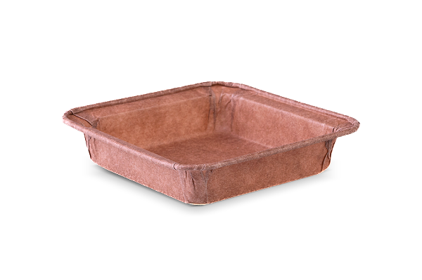Embalagem Quadrada Forneavel Para Brownie P | 6,8x6,8x1,6cm - (05 unidades)