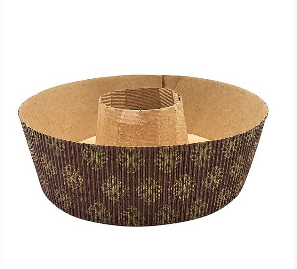 Forma Forneável Torta Suíça 250g | Kraft Decorado 134x50 - (05 unidade)