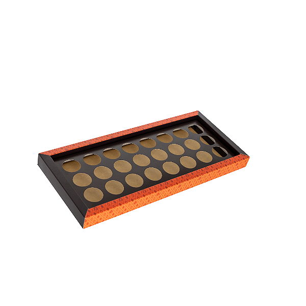 Caixa 24 Docinhos com Tampa | Laranja 350x153x50 mm - ( 05 unidades)