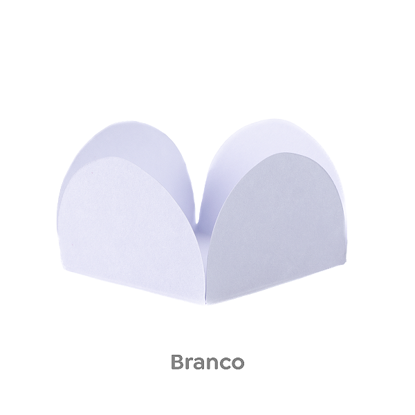 Forminha 4 pétalas - Tam. 35x35x22 mm - Branca - Pcte. c/ 500 unid.