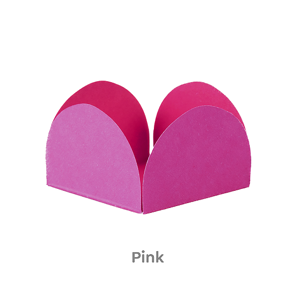 Forminha 4 pétalas - Tam. 35x35x22 mm - Pink - Pcte. c/ 500 unid.