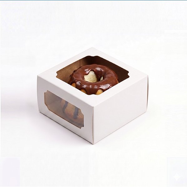Caixa para Bolo com Visor 11x11cm Branca - Exposição Perfeita Ana Costa | Kit 5un | Sulformas