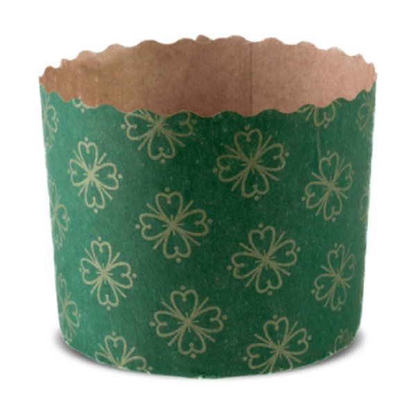 Forma Forneável P/Panetone 100Un 7X6Cm 100G | Verde