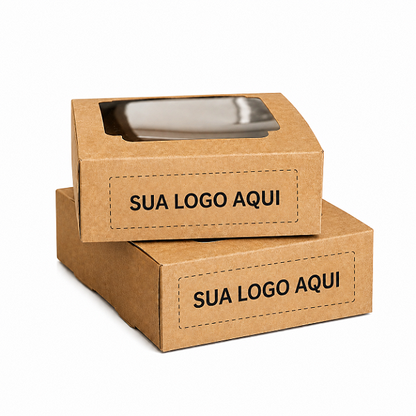 Caixa P/ Fatia de Bolo Ana costa 12x13x4cm Kraft [PERSONALIZADA]
