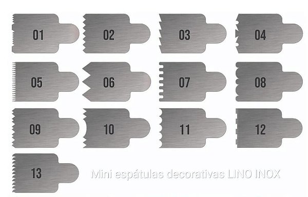 DUPLICADO - Kit de 10 Espátulas Decorativa de Bolo de 20cm em aço Inox!