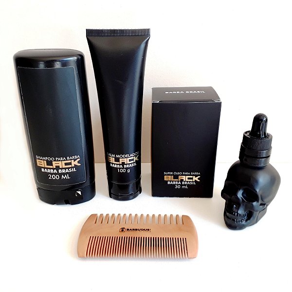 Kit para Barbudo da Barba Brasil essência Black