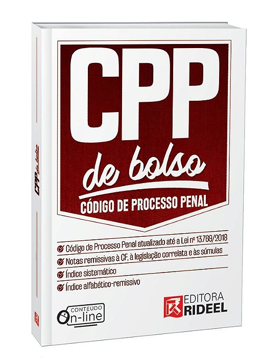 Código de Processo Penal - CPP de bolso - 1ª edição - Loja