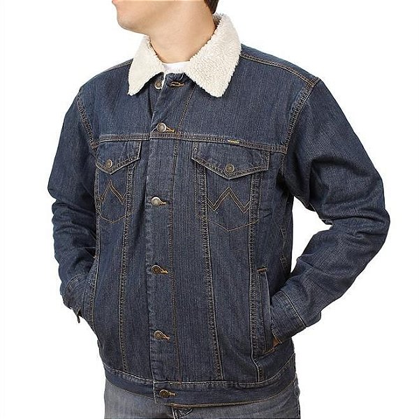 jaqueta jeans wrangler masculina