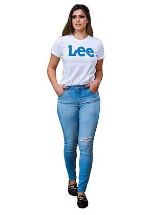 CAMISETA T-SHIRT FEM LEE BRANCA 6009L