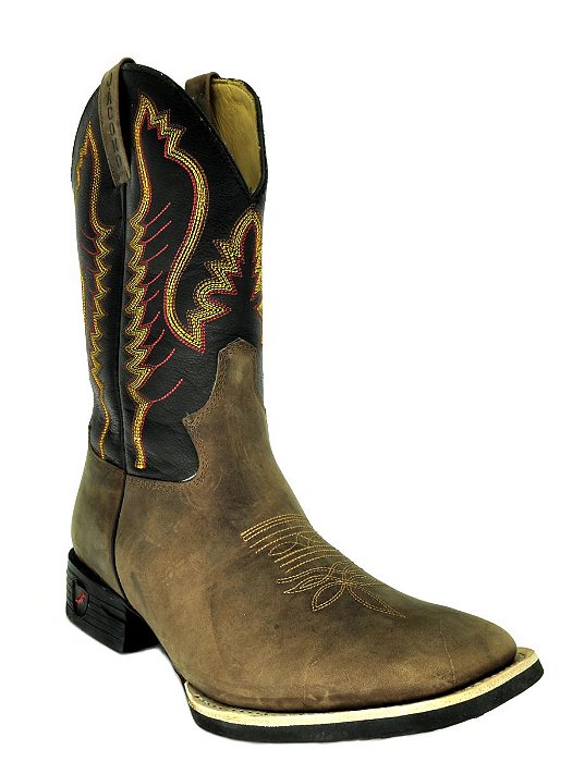Bota Jácomo Crazy Tabaco Napa Preto 7101PG-CTNP